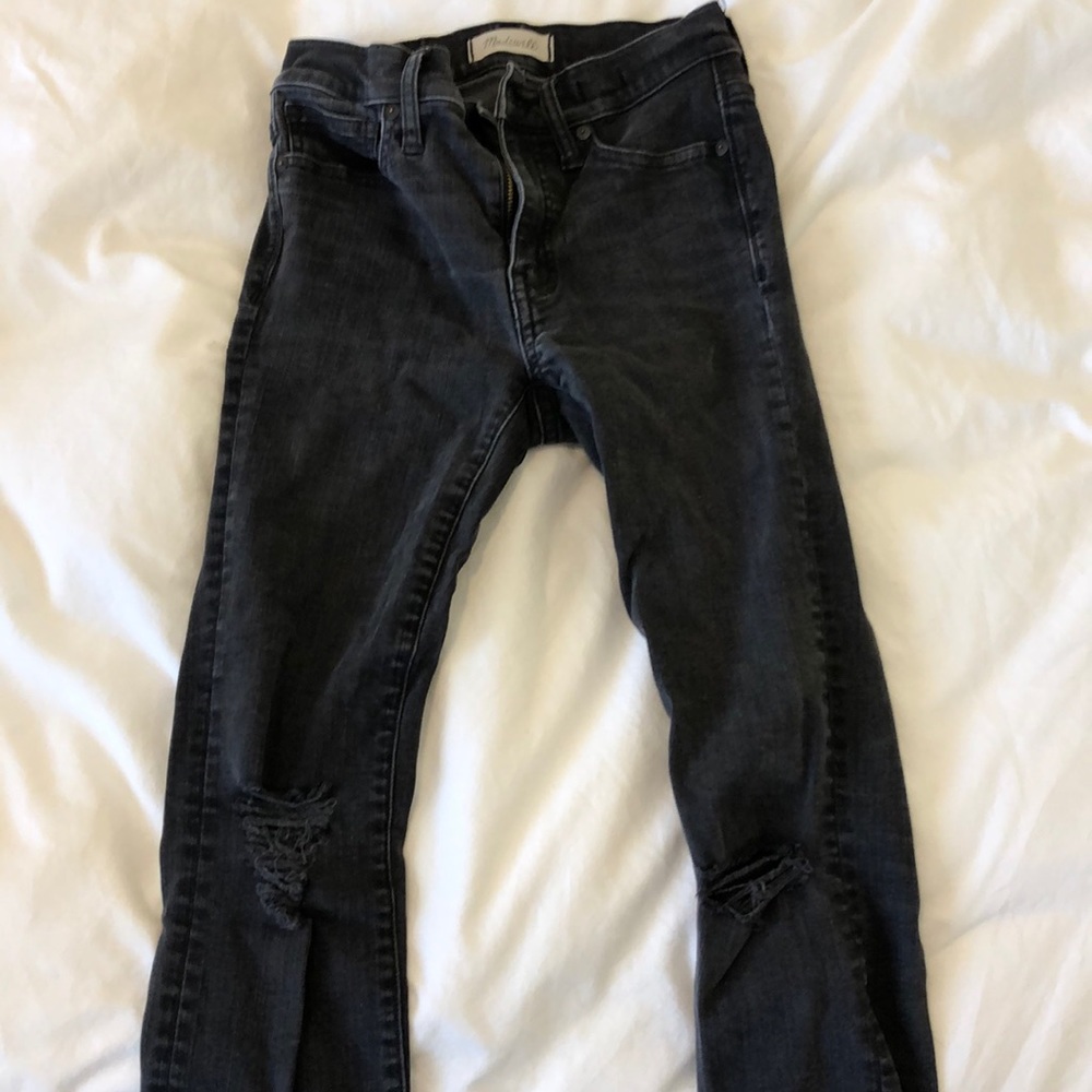 Madewell skinny jeans distressed